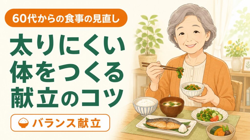 60代女性が太りにくい体をつくるためのバランスの良い食事