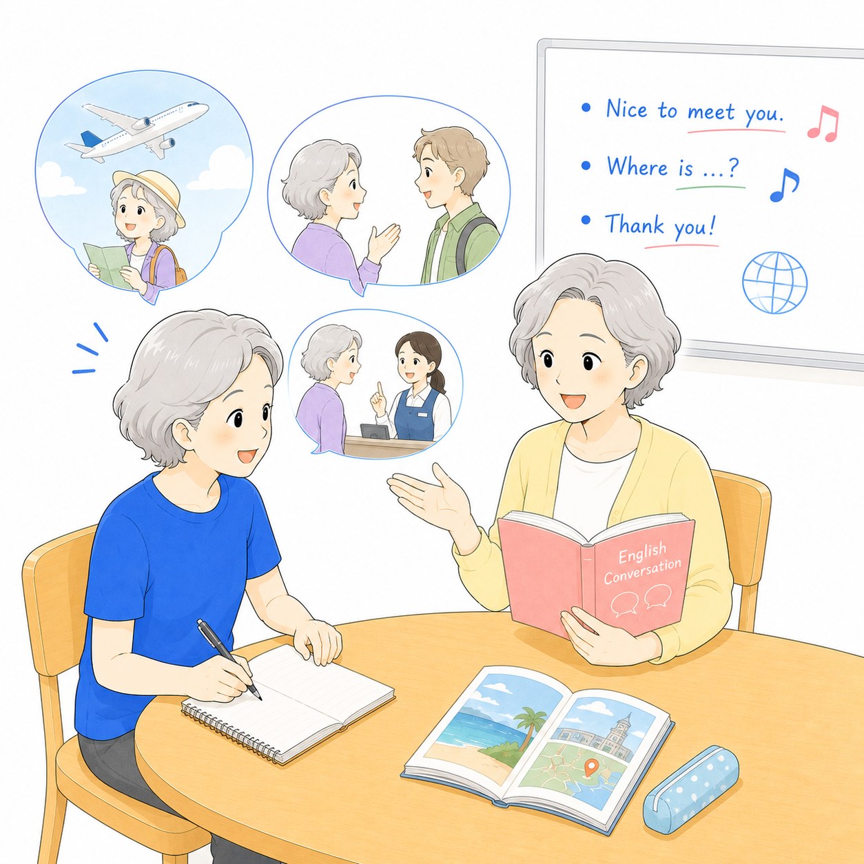 英会話を学んで世界を広げるシニア