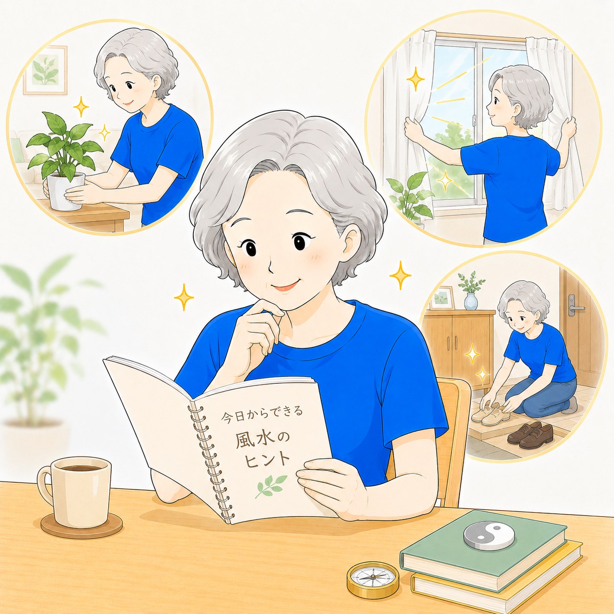 暮らしに風水を取り入れるシニア