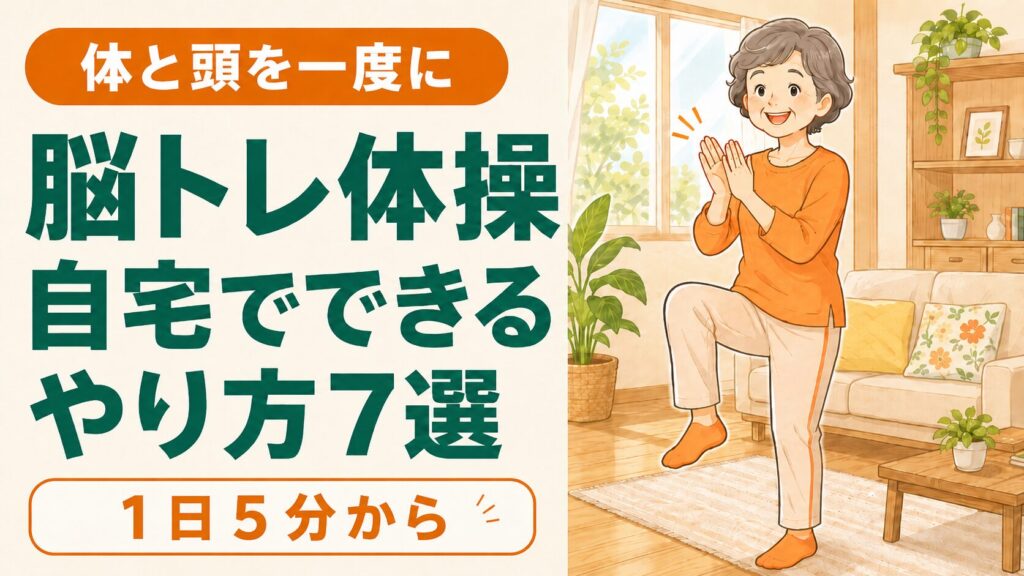 脳トレ体操のやり方｜60代・高齢者が自宅でできる認知症予防の運動 のイメージ