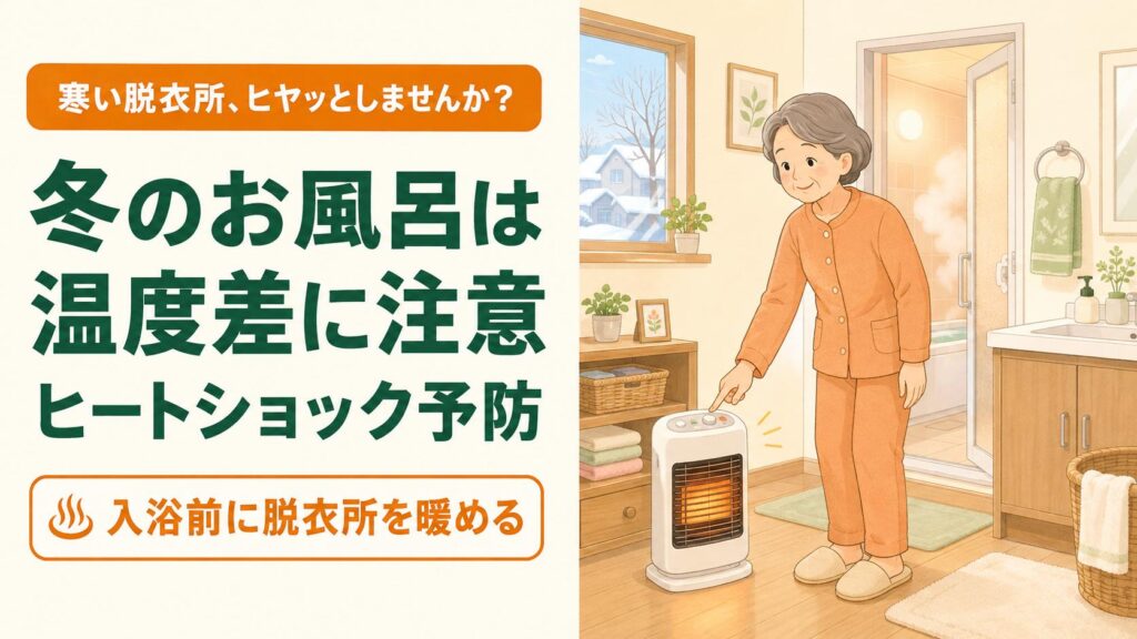 ヒートショック予防｜60代・シニアが冬の入浴事故を防ぐ対策と習慣 のイメージ