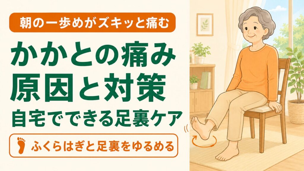かかとの痛みの原因と対策｜60代・高齢者が自宅でできる足裏ケア のイメージ