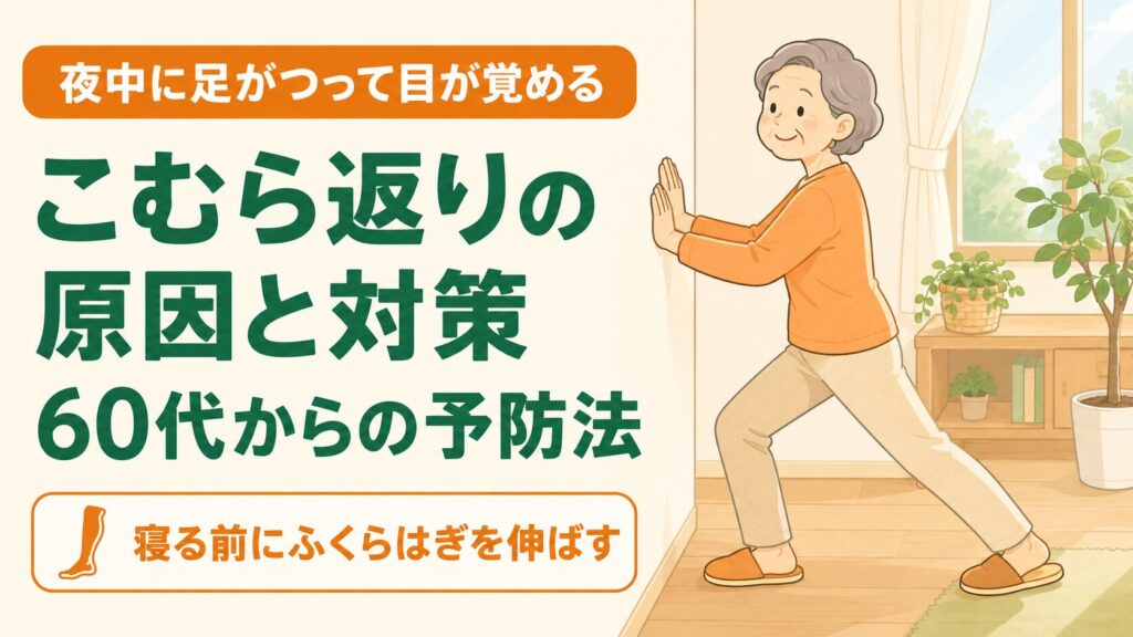 こむら返りの原因と対策｜60代・高齢者に多い足のつりの予防法 のイメージ