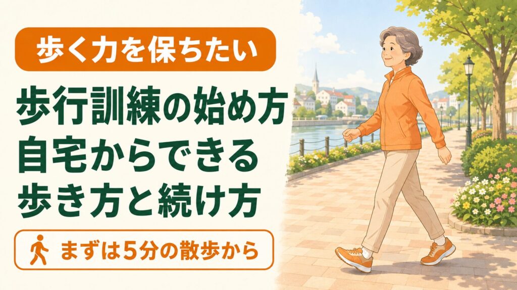 歩行訓練の始め方｜60代・高齢者が自宅でできる歩き方と続け方 のイメージ