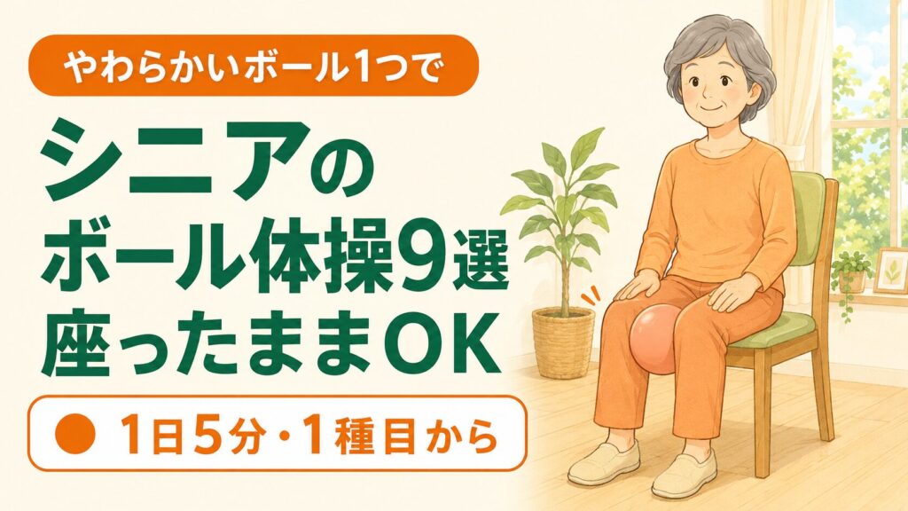 シニアのボール体操9選｜60代・高齢者が自宅で始める転倒予防 のイメージ