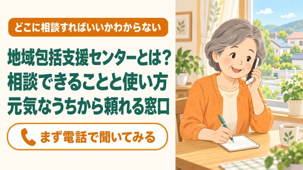 地域包括支援センターとは?相談できることと使い方|60代・シニア のイメージ