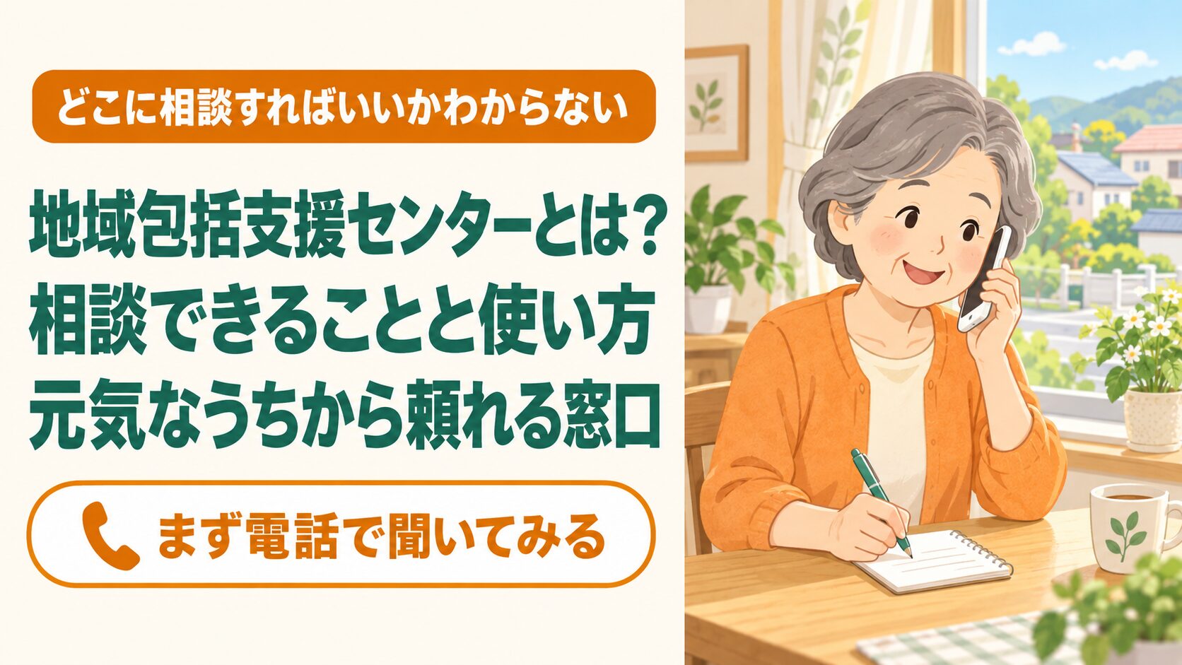 地域包括支援センターとは？相談できることと使い方｜60代・シニア のイメージ
