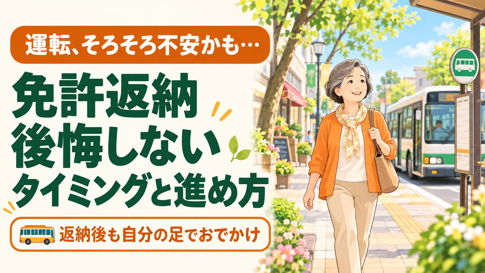 シニアの免許返納|60代・高齢者が後悔しないタイミングと進め方 のイメージ