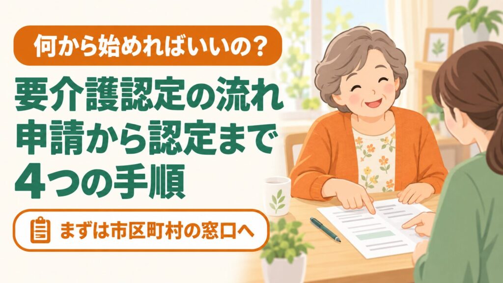 要介護認定の流れ|申請から認定までの手順と期間|60代・家族向け のイメージ