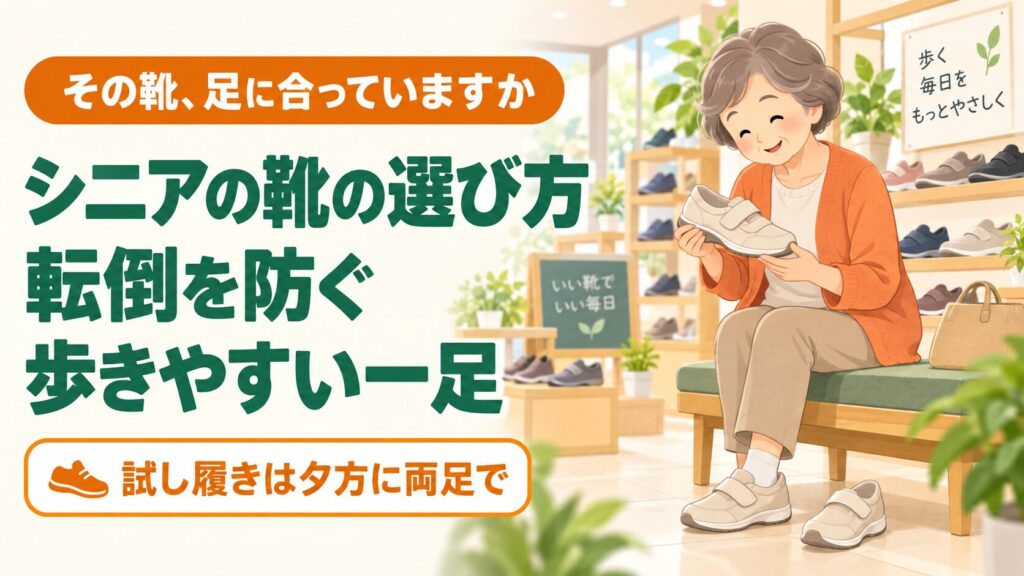 シニアの靴の選び方|60代・高齢者が転倒を防ぐ歩きやすい一足 のイメージ