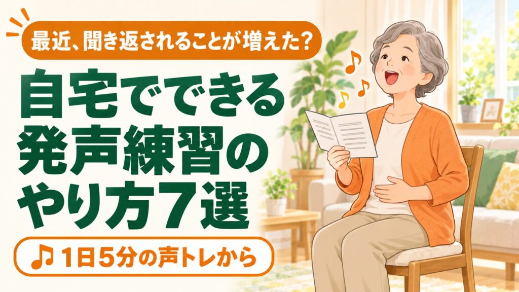 シニアの発声練習のやり方7選｜60代・高齢者が自宅でできる声トレ のイメージ
